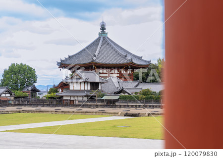 日本の観光地　奈良（興福寺、五重塔、奈良公園） 120079830