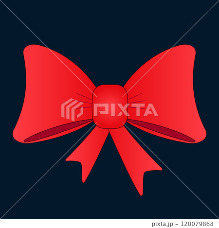 Red Christmas Bow Vector Illustration 120079868