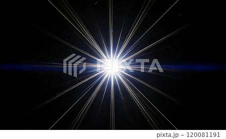 黒背景のシンプルなレンズフレア素材_02_AI生成画像 120081191