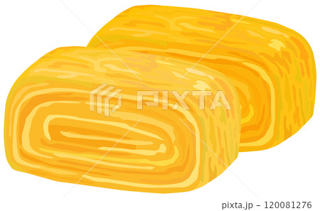 卵焼き だし巻き卵 ベクター素材 120081276