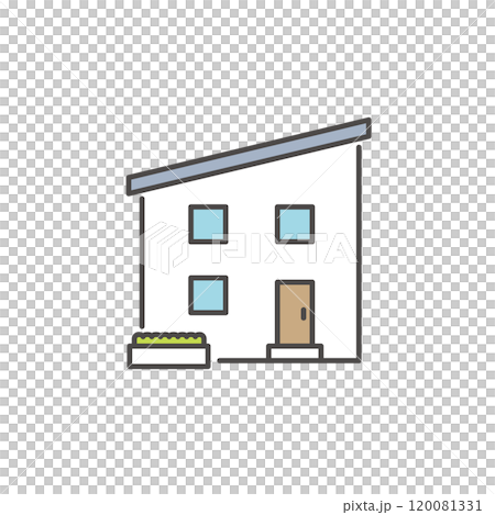 簡單和現代住房圖標的向量圖解 120081331