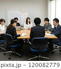 オフィスで会議をする社員-6 120082779