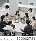 オフィスで会議をする社員-4 120082781