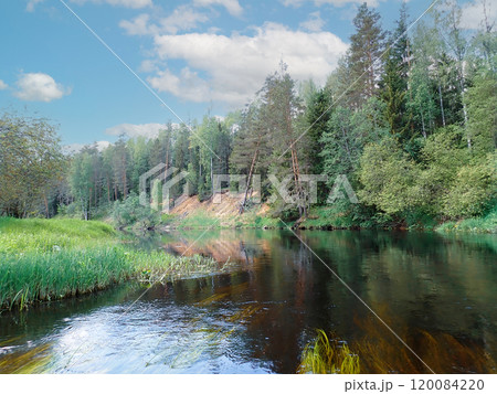 Upper reaches of the Volga river in Russia Upper reaches of the Volga river in Russia 120084220
