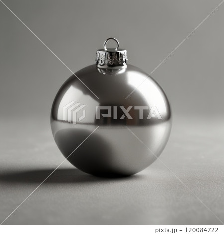 silver Christmas ball isolated on white background 120084722