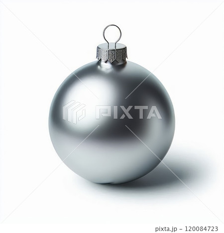 silver Christmas ball isolated on white background silver Christmas ball isolated on white background 120084723