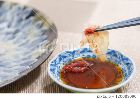 ふぐ刺し（紅葉おろしとポン酢） 120085090