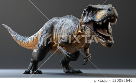3d Render Of A Dinosaur: An Illustration Created Using 3d Rendering Technology To Depict A Prehistoric Creature In Detail. 120085646