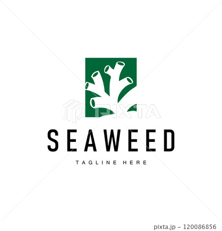coral logo underwater seaweed plant simple template design marine decoration coral logo underwater seaweed plant simple template design marine decoration 120086856