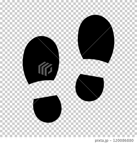 Simple shoe footprint silhouette illustration Simple shoe footprint silhouette illustration 120086880