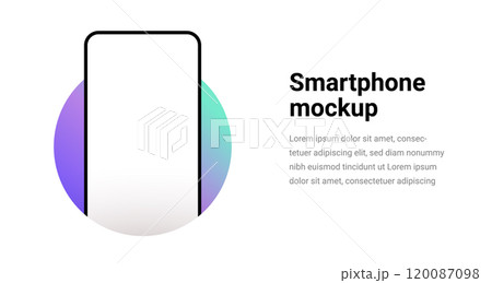 Phone mockup isolate 3d vector screen device template. Cellphone app mock up realistic telephone 120087098