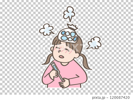 Child who gave out fever Child who gave out fever 120087420