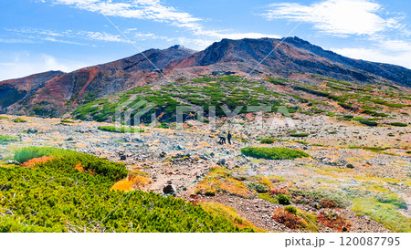 秋の御嶽山登山：サイノ河原と剣ヶ峰 120087795