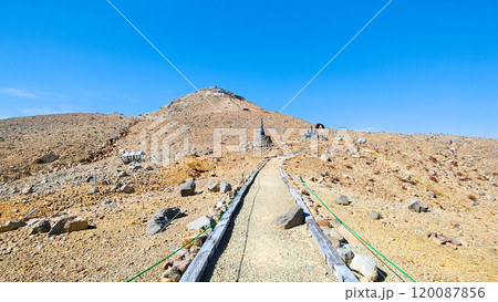 秋の御嶽山登山：王滝頂上～剣ヶ峰（八丁ダルミ） 120087856