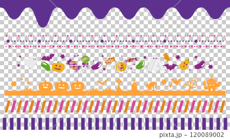 ハロウィンのいろんな装飾ラインセット 120089002