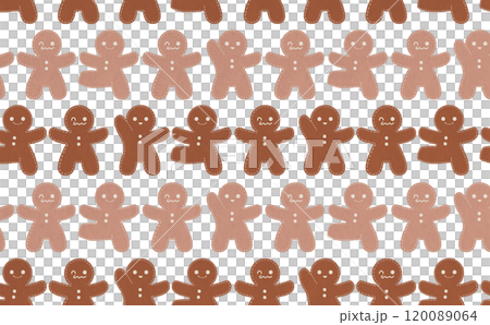 Gingerbread Man Pattern 03 120089064