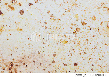 Texture of dirty stains and grease on white stove 120090017