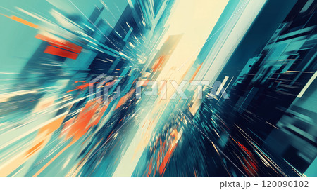 AI生成画像：シックな未来都市のイラスト 120090102