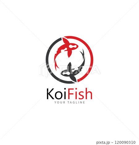 koi fish logo design vector template koi fish logo design vector template 120090310