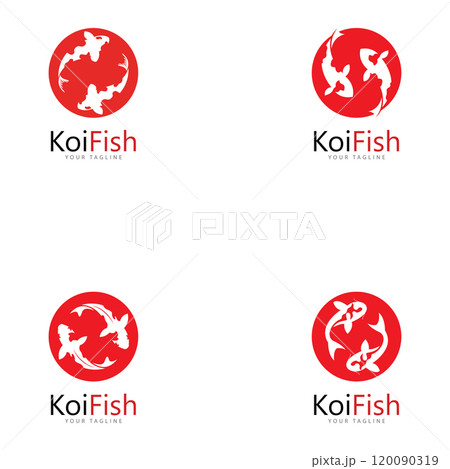 koi fish logo design vector template koi fish logo design vector template 120090319