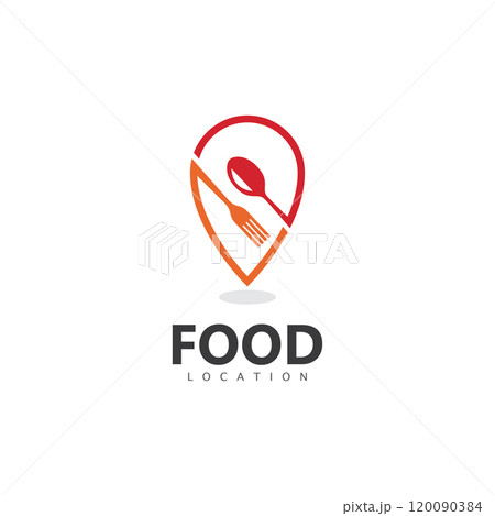 Food Location Logo Design Template 120090384