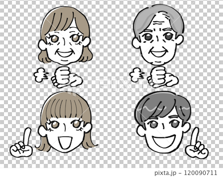 納得する男女 120090711