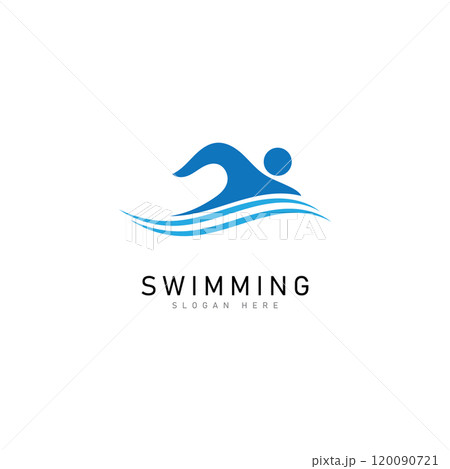 swimming logo vector illustration design template swimming logo vector illustration design template 120090721