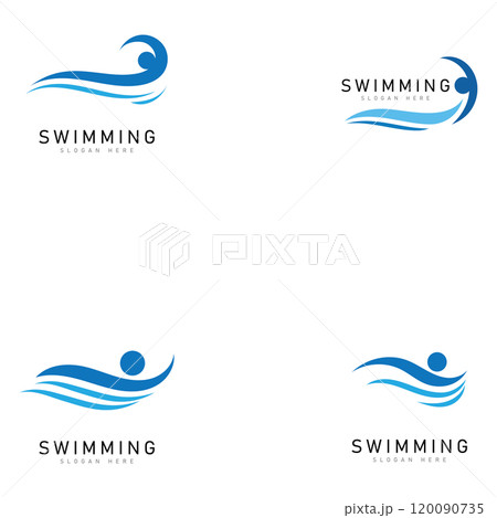 swimming logo vector illustration design template swimming logo vector illustration design template 120090735