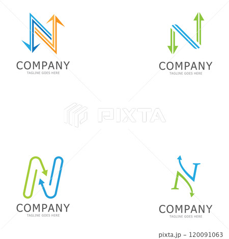 N letter arrow template vector illustration design N letter arrow template vector illustration design 120091063
