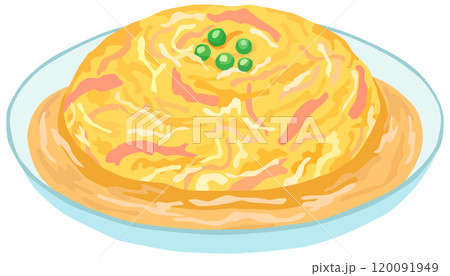 天津飯のイラスト 中華料理 ベクター素材 120091949