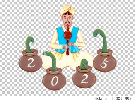 Snake Year New Year's Card Material - Snake Charmer 120091993