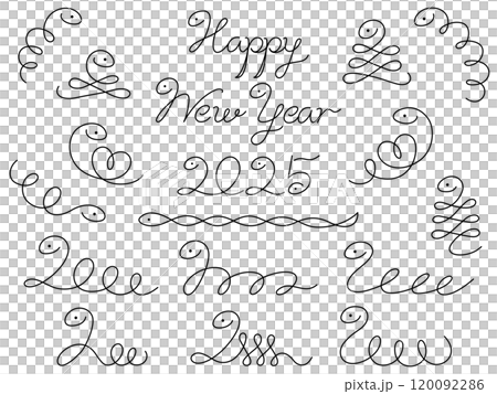 蛇年新年線條裝飾套裝 120092286