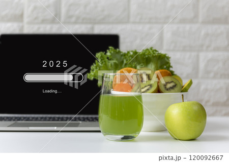 Loading year 2024 for start new business and new life. Healthy   120092667