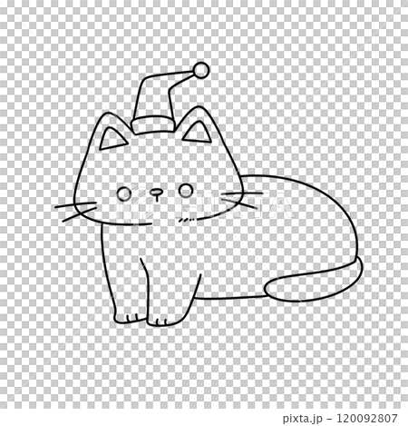 A cat wearing a hat and smiling A cat wearing a hat and smiling 120092807