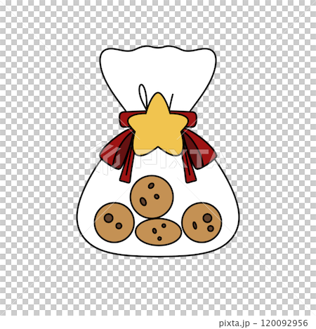 A bag of cookies with a star on it 120092956