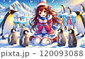 ペンギンと遊ぶ美少女 120093088