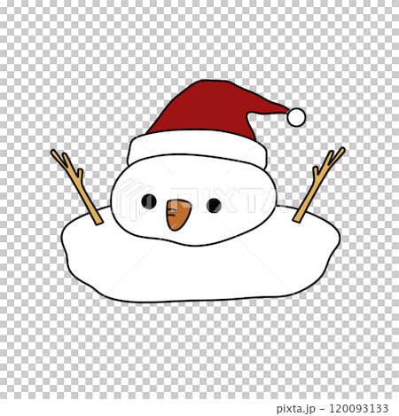 A cartoon snowman with a red hat and a white hat A cartoon snowman with a red hat and a white hat 120093133