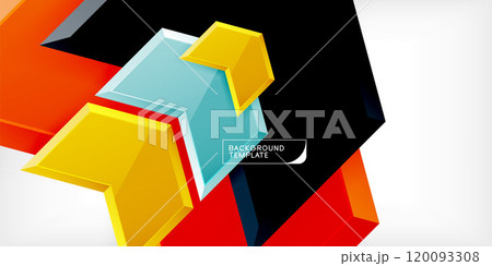 Technology dynamic arrow geometric background. Vector Illustration For Wallpaper, Banner, Background, Card, Book Illustration, landing page 120093308