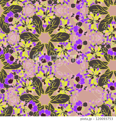 Beautiful seamless pattern vector with flowers. Floral background. Pattern for fashion, fabric and all prints. Vector illustration 120093753