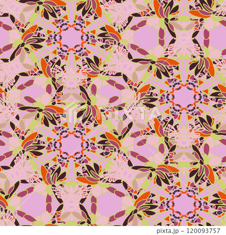 Abstract flower blooming design. Pattern with floral seamless. Grunge textured abstract art vector with flower and plants. Vector illustration 120093757