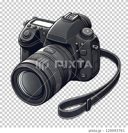 簡單單眼相機插畫透明背景PNG素材帶背帶 簡單單眼相機插畫透明背景PNG素材帶背帶 120093761
