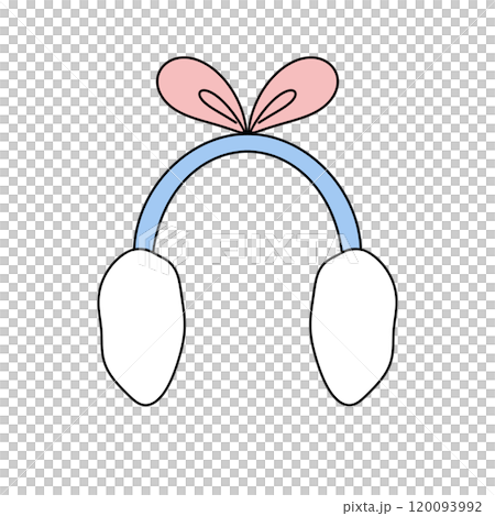 A blue and pink headband with a pink bunny on it 120093992