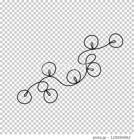 A black and white drawing of a string of lights 120094062