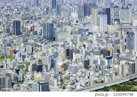 あべのハルカス展望台から見ることができる大阪の都市風景 あべのハルカス展望台から見ることができる大阪の都市風景 120094796