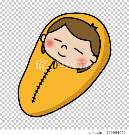 Girl sleeping in a sleeping bag at camp Girl sleeping in a sleeping bag at camp 120094991