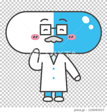 Embarrassed medicine teacher character illustration 120095037