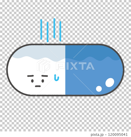 薬　カプセル　アイコン　がっかり 120095041