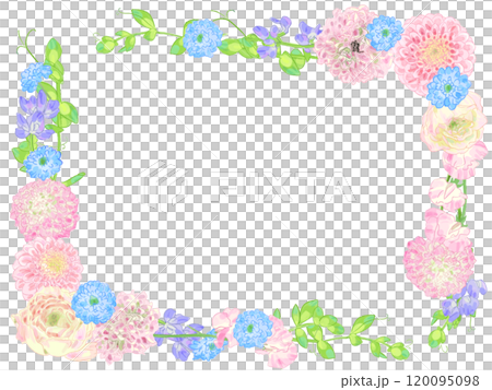 心伝えるピンクの花フレーム 120095098