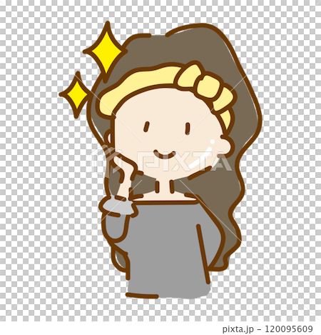 皮膚光滑，柔軟可愛的女孩 120095609