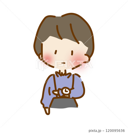 腕時計で時間を確認するゆるくて可愛い女の子 腕時計で時間を確認するゆるくて可愛い女の子 120095636